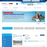 South America Flight Sale on Lan Airlines from Australia. from $1,399 Return