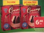 Buy 1 Get 1 Free - Bulla Creamy Classics Ice Cream Pk 6-8 at Safeway/Woolworths