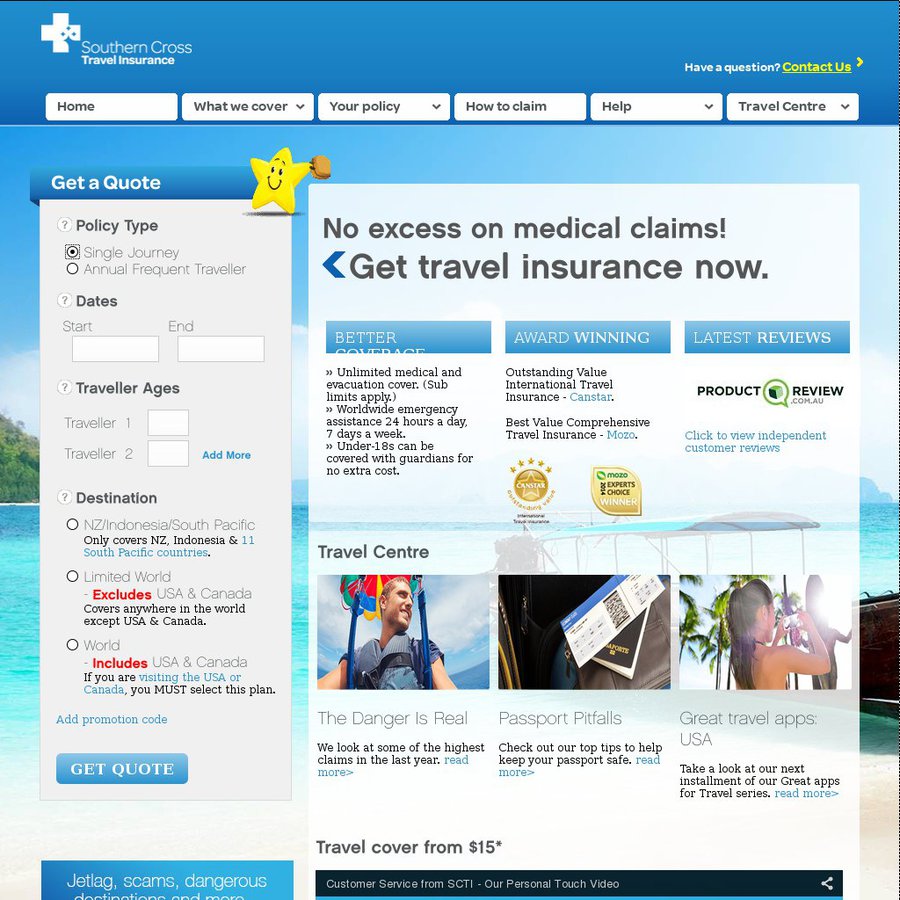 Travel Insurance Get An Instant Quote Scti Australia