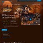 [BattleNet] World of Warcraft: Warlords of Draenor @ $32.97 (Usually $54.95)