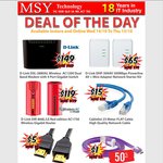 MSY Wed&Thurs Bargains - Partlist 1M Data Charge Cable $1, D-Link AC1200 Dual Modem $149 etc