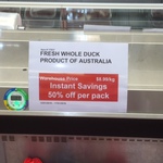 Half Price Duck [$4.50/Kg] - Costco Docklands VIC (Membership Required)