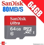 SanDisk Ultra 64GB MicroSD 80MB/s $29 Delivered from AU @ Shopping Square