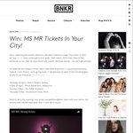 Win a Double Pass to MS MR Concert from Fashion Bunker