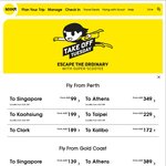 Scoot Airfare Sale (One Way) - MEL-SIN $159 and Many Others