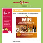Win a Trip for 4 to The Barossa Valley [WA - Purchase a Bottle of Jacob’s Creek, Chivas Regal or Jameson from Thirsty Camel]