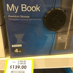 WD 4TB My Book External HD $139 @ Officeworks Cairns QLD (Possibly Elsewhere?)