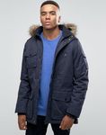 100% Cotton Threadbare Parka Jacket with Faux Fur Hood $20 (RRP $237) Navy or Green @ ASOS
