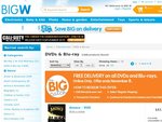 BigW Online - Free Postage on DVD & Bluray until Nov 8 with Bluray from $9