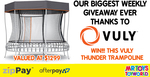 Win a Vuly Thunder Trampoline Worth $1,299 from Mr Toys Toyworld