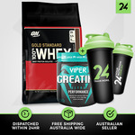 10LB Optimum Nutrition 100% Whey + Viper Creatine + Shaker: $124.72 Delivered @ 24 Hour Nutrition eBay