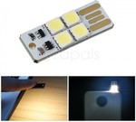 Touch Control 4-LED USB Light Mini Flashlight US $0.50 (A $0.63) Shipped @ Zapals