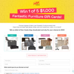 Win 1 of 5 $1,000 Fantastic Furniture Gift Cards from Southern Cross Austereo [NSW/QLD/SA/VIC/WA]