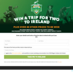 Win a Holiday in Ireland for 2 Worth $5,300 or 1 of 47 Minor Prizes from Wild Geese Hurling Pty Ltd