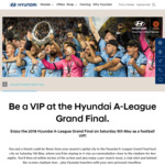 Win a 2018 A-League Grand Final Package for 2 Worth $3,500 from Hyundai