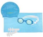 Clearance: Comocean Junior Silicone Swim Set Shadow Junior Contains Goggles, Cap, Earplugs & Towel $1.00 @ Anaconda (In Stores)