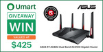 Win a RT-AC88U Dual Band AC3100 Gigabit Router from Umart