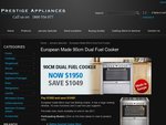 European Made 90cm Dual Fuel Cooker: PAY $1950.00