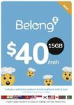 Belong Mobile Sims Half Price $20, $12.50 & $5 (Normally $40, $25 & $10) @ Officeworks