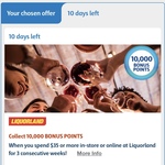 Flybuys Spend $35 a Week at Liquorland for 3 Weeks for 10,000 Points or $50 Voucher ($ Spend Varies)
