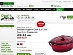 Stanley Rogers 5.2L Oval Cast Iron Casserole $29.95 + $10 Shipping