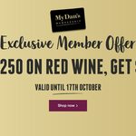 $10/$15/$20/$25/$35 off $100/$150/$200/$250/$350 Spend on Red Wine (ie. Save Up To 10% - Maximum 10% Discount) @ My Dan Murphy's