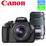 Canon 12.2MP EOS 1100D DSLR Camera - Twin Lens 18-55mm & 55-250mm - $799.95 +$7.95 Shipping