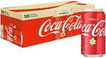 Coca-Cola Vanilla Cans & Varieties 10x375ml $6.15 ($7.45 in Bottle Deposit Scheme States) @ Woolworths