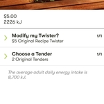 KFC Original Recipe Twister - $5 (Normally $6.95) @ KFC via App