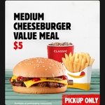 Medium Cheeseburger Value Meal $5 @ Hungry Jack's via App