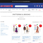 Sewing Patterns $6 (Normally ~$20) + $11.99 Delivery @ Spotlight