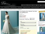 $15 off A-line Strapless Semi-Cathedral Train Satin Lace Wedding Dress for $203@Didobridal.com