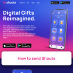 Pay $0 Fee on Any Shouts Sent from The App @ Shouta