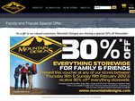 30% off in-Store at Mountain Designs
