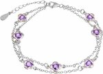 Sterling Silver Bracelet with Purple Amethyst Crystals $3.99 + Delivery ($0 with Prime/ $39 Spend) @ SummerFlowers via Amazon AU
