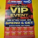 [NSW] Receive up to 20% Back as Store Credit/Insider Bucks/Insider Rewards with $250-$5000 Spend @ Total Tools (Ashfield)