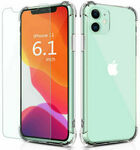 Shockproof Case Clear Gel Cover for iPhone 13 12 11 Pro XS Max XR 7 8+ 5 6 + Glass Screen Protector $6.95 Delivered @Abimpo eBay