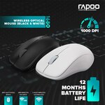 Rapoo 1680 Silent Click Wireless Mouse - White/Black US$8.18 (~A$11.80) Delivered @ Rapoo Online Store AliExpress