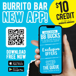 $10 Burrito Bucks (for Signing up to Burrito Amigos) @ Burrito Bar via App