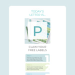 Free 32-Pack Name Labels (Stickers) for Names Beginning with The Letter P $0 (Was $13) + $5 Delivery @ Hippo Blue
