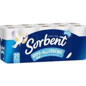 Sorbent Toilet Tissue Hypo Allergenic 20 Pack $10.90 @ Woolworths