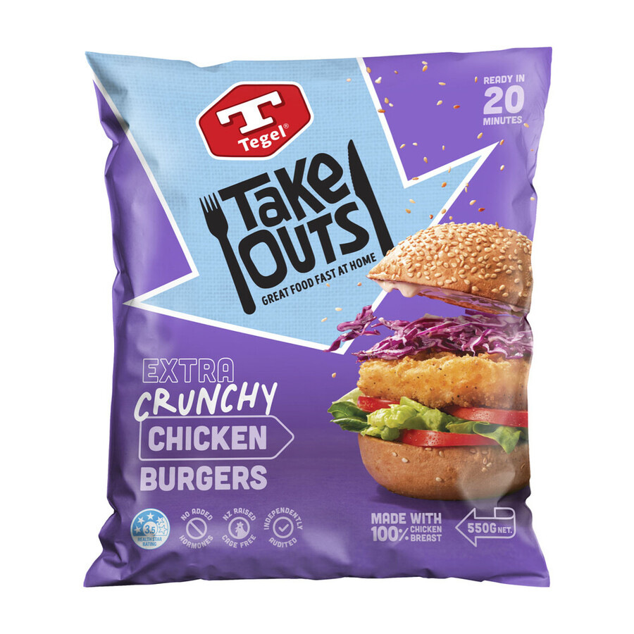 ½ Price Tegel Take Outs Chicken: Burgers $6.50, Portions $7 @ Coles ...