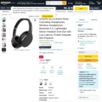 Srhythm NC25 Active Noise Cancelling Headphones $60.19 Delivered @ Srhythm Store via Amazon AU