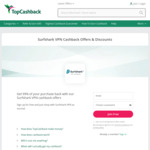 Surfshark VPN: 99% Cashback (New Surfshark Customers Only) @ TopCashBack AU