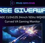 Win a $669 AOC CU34GS 34inch 165hz WQHD Curved VA Gaming Monitor from RNG Gaming