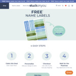 Free Personalised Stick-On Name Labels (27-Pack) + $4.99 Shipping @ Stuck On You
