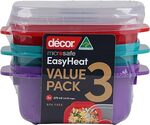 59% off Decor Microsafe Oblong Container 375ml 3-Pack $6.00 + Delivery ($0 with Prime/ $59 Spend) @ Amazon AU
