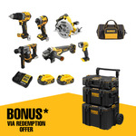Dewalt 18V 6 Piece XR  Brushless Kit $849 + DWST83402-1 ToughSystem Via Redemption Delivered/ C&C/ in-Store @ Bunnings