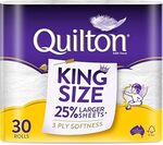 Quilton 3-Ply King Size Unscented Toilet Tissue (30 Rolls) $20 ($18 S&S) + Delivery ($0 with Prime/ $59 Spend) @ Amazon AU