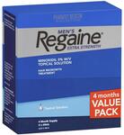 Regaine Men's Extra Strength Minoxidil Hair Regrowth Treatment 4x 60ml $87.49 + Delivery ($0 C&C) @ Chemist Warehouse